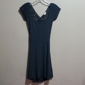 Garage Elegant Black Lace-Trimmed Dress Size XS